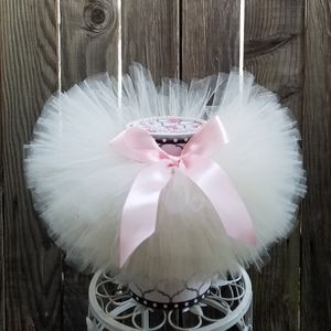 Ivory Pink Tutu Skirt 12 months